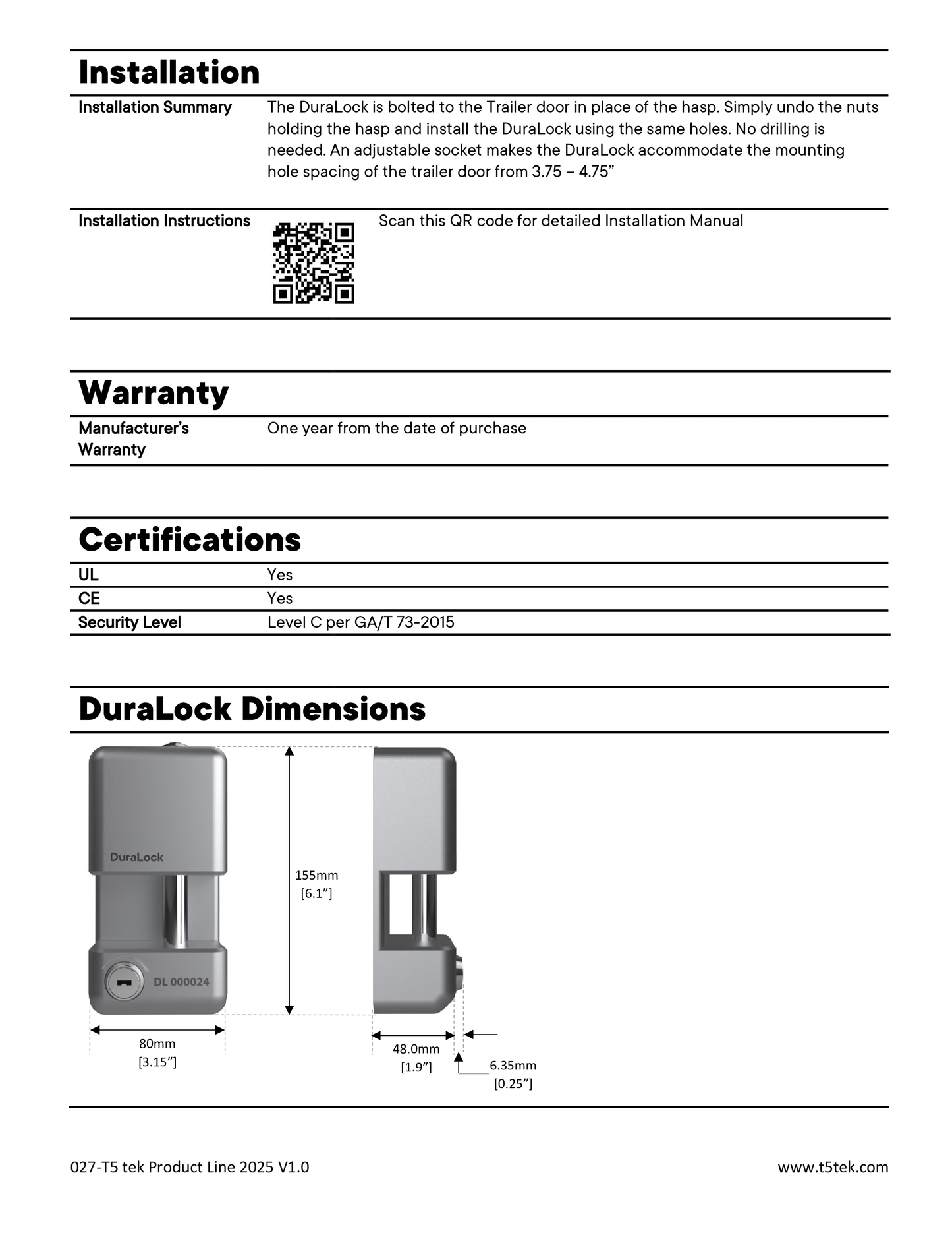 DuraLock - A Lock for Swing Trailer Doors